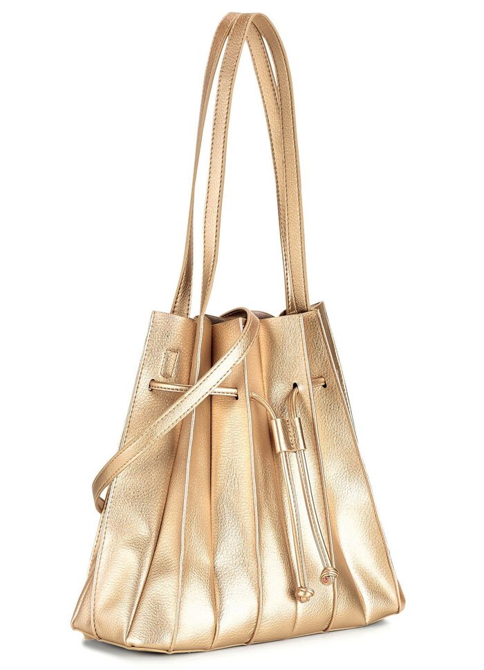 Collezione Alessandro Tasche in toller Plissee-Verarbeitung GOLD