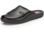 Klassische Herren-Pantoletten, mit anatomisch geformtem Fussbett SCHWARZ