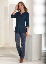 Shirt-Tunika mit modischem Stehkragen MARINE