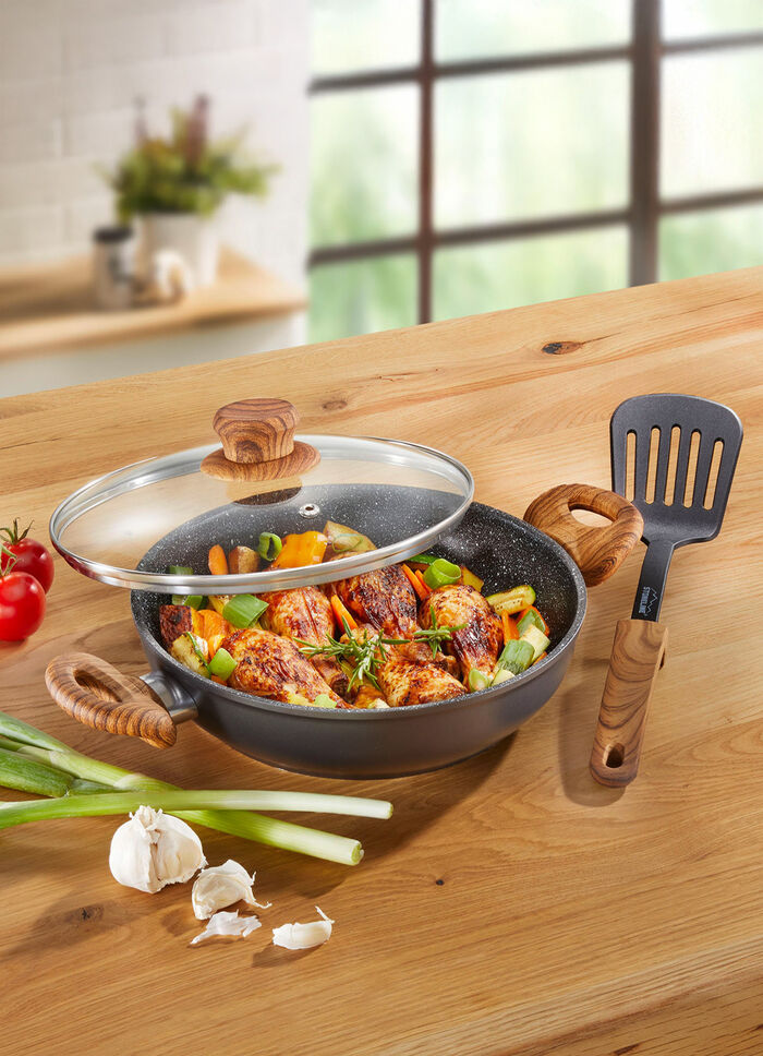 Servierpfanne mit kratzfester „STONELINE®“-Antihaftbeschichtung 