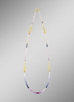 Edle Halskette mit echt Safir in Multicolor 