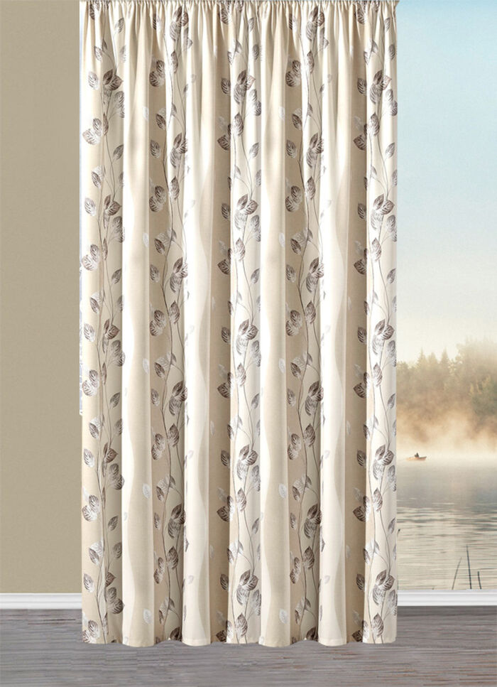 Dekoschal aus Satin mit Universalschienenband BEIGE