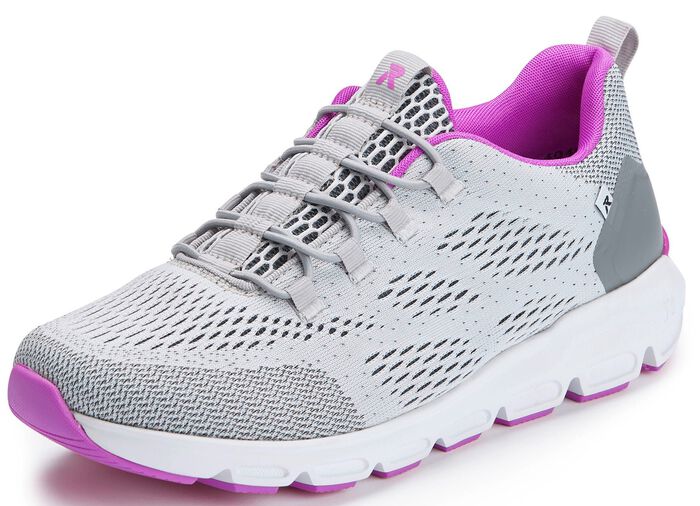 Rieker Sneaker mit elastischer Zierschn&uuml;rung GRAU-PINK