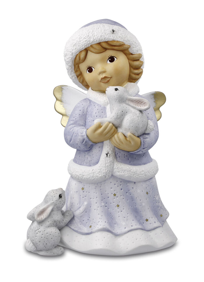 Engel mit Häschen aus der Nina & Marco-Serie von Goebel BLAU