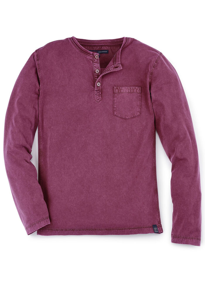 Langarm-Shirt von «Paddock's» in 3 Farben BORDEAUX