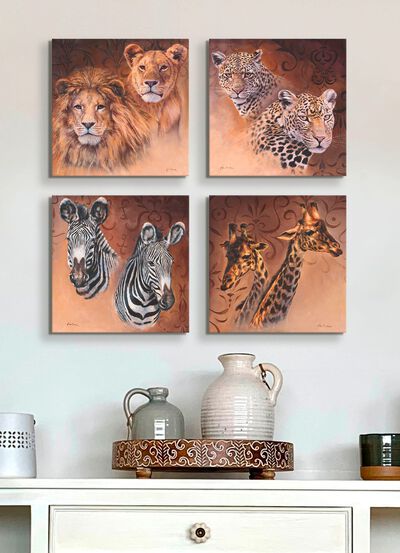 Hochwertiges Leinwandbilder-Set, 4-teilig 