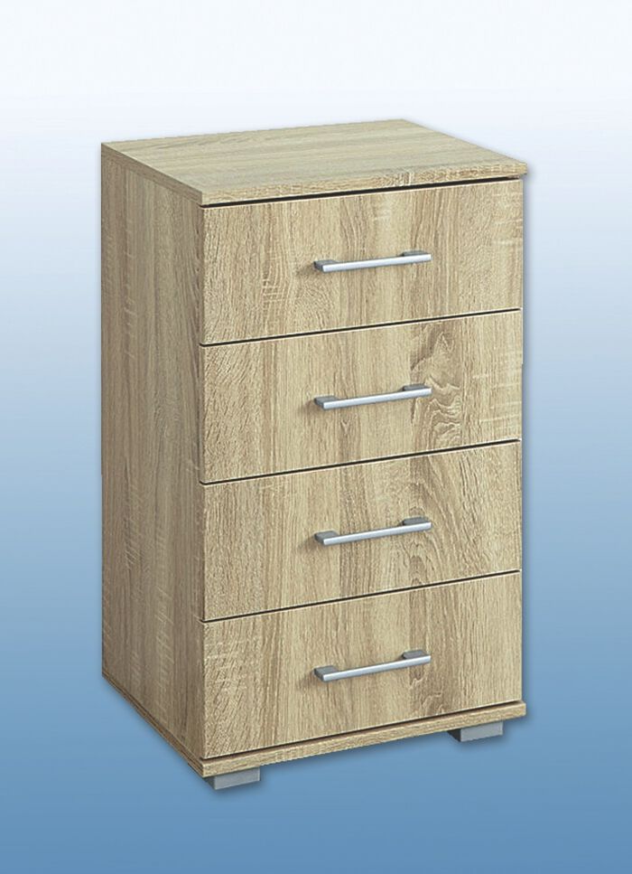 Schubladen-Kommode, hochwertige, stabile Ausf&uuml;hrung EICHE SONOMA