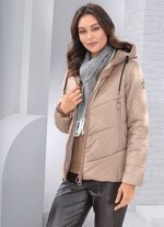 Jacke mit fester Kapuze GOLDBEIGE