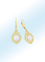 Filigrane Ohrringe mit Süsswasser-Zuchtperlen