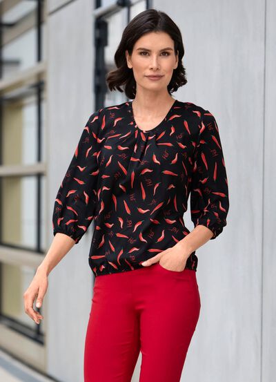 Tunika mit Inkjet-Druck 