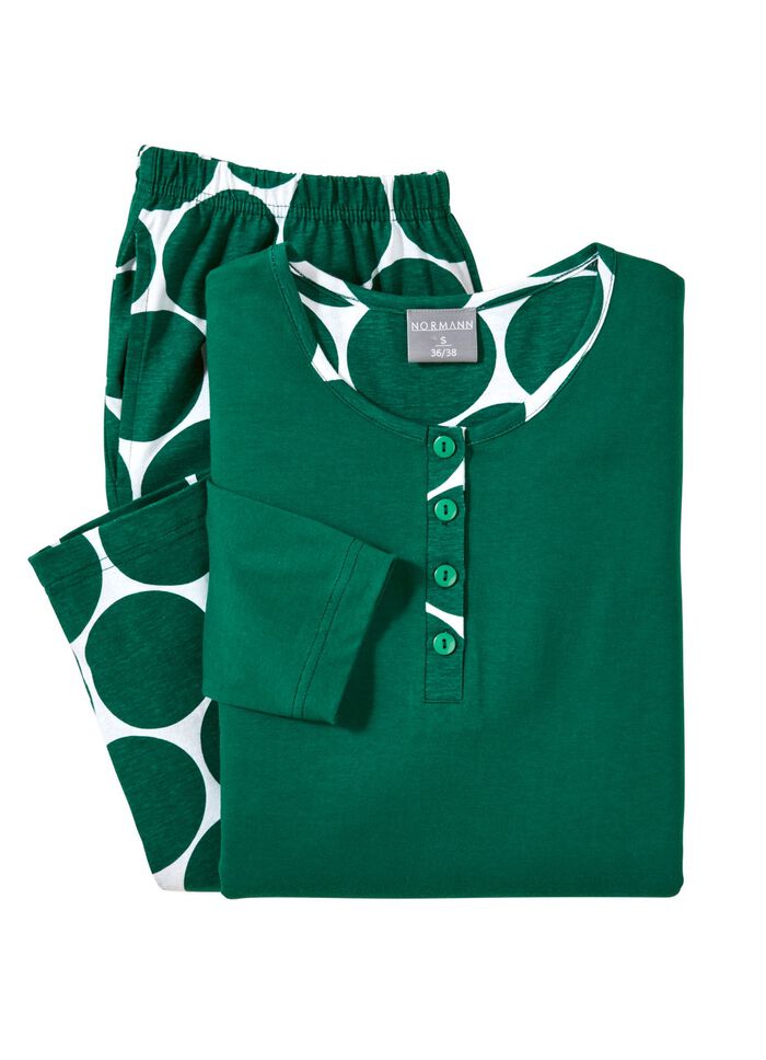 Zweierpack Schlafanz&uuml;ge mit Knopfleiste, langer Hose und Taschen 