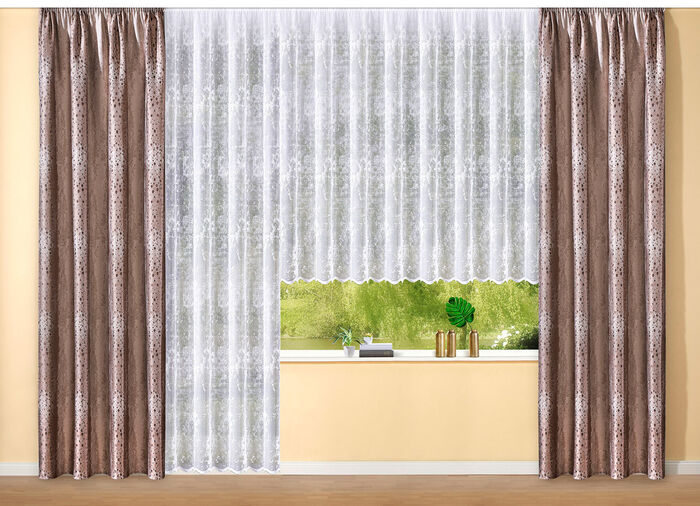 Übergardine mit Universalschienenband BRAUN