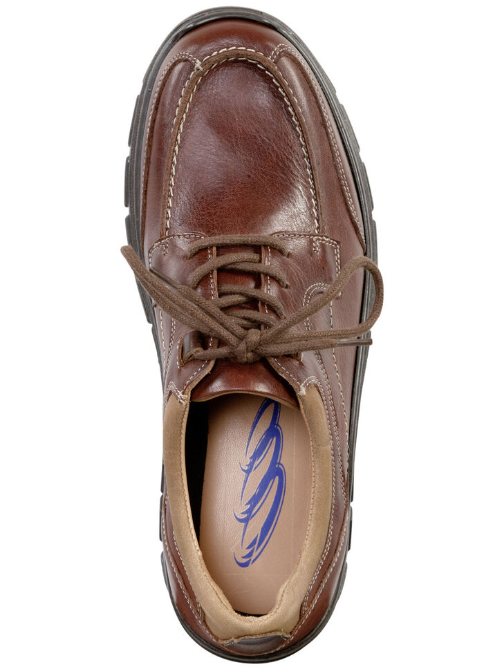 Schnürschuh mit Kontrast-Einsätzen BRAUN