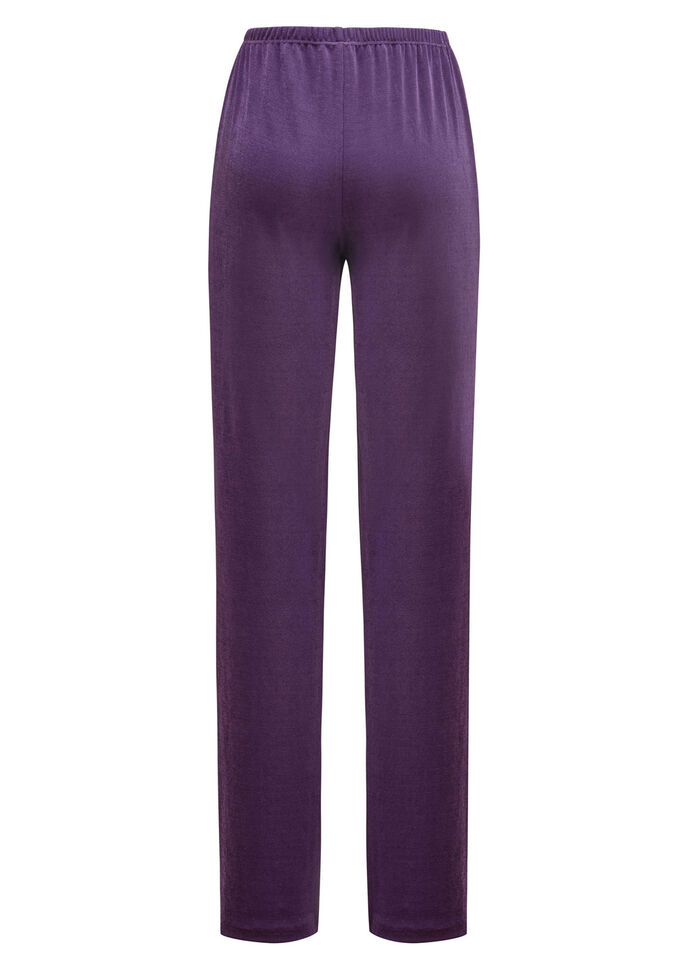 Hose mit edlem Glanz in Extra-Kurzgrößen VIOLETT