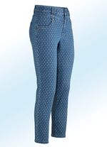 Jeans mit angesagter Punktedessinierung 