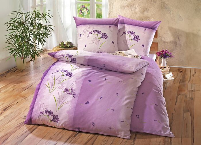 B&uuml;gelleichte DOBNIG Bettw&auml;sche-Garnitur mit Reissverschluss 