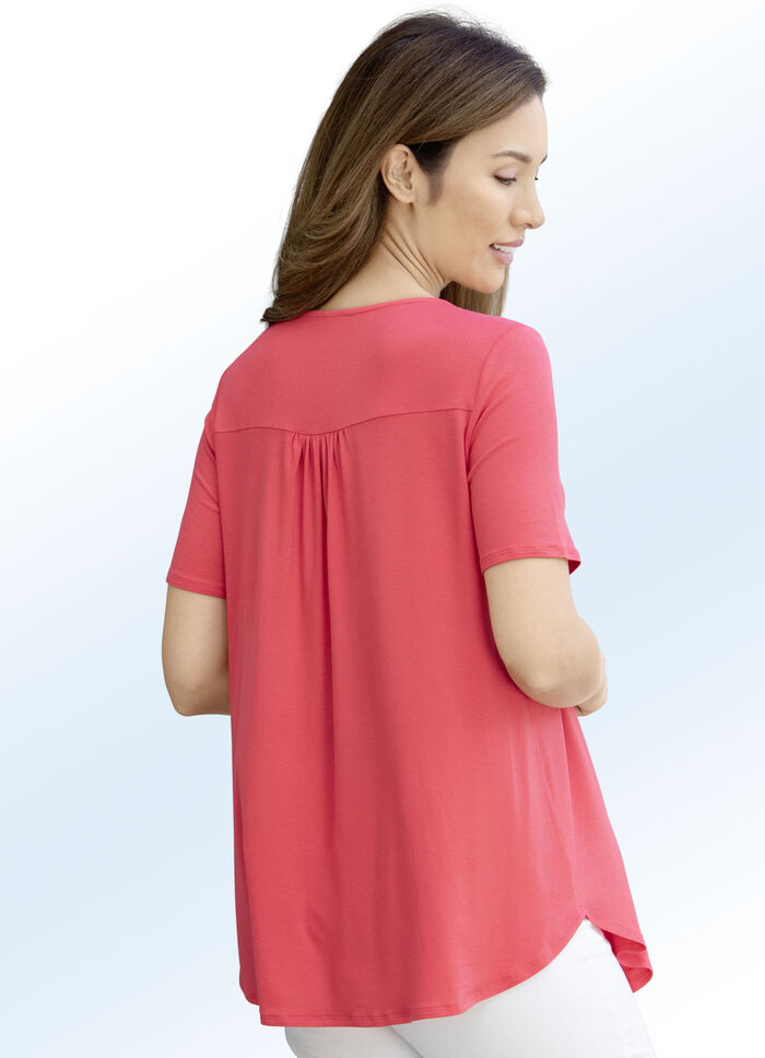Shirt-Tunika in 3 Farben KORALLE