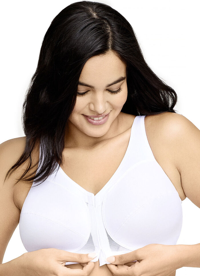 Glamorise Stütz-BH mit praktischem Vorderverschluss WEISS