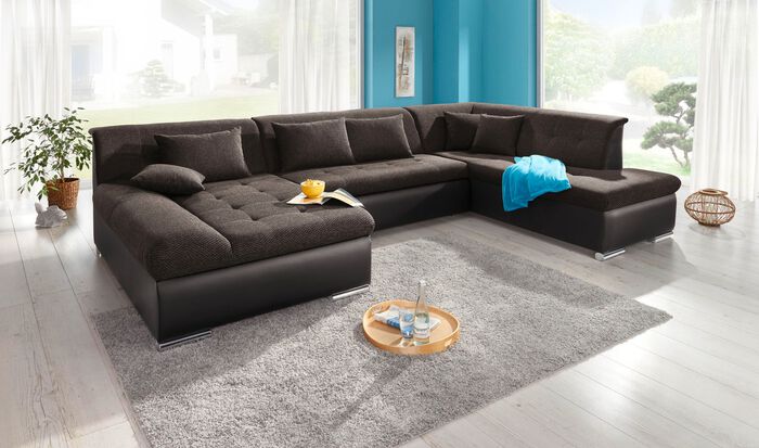 Wohnlandschaft mit Bettfunktion BRAUN-BRAUN