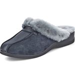 Pantoffel in 3 Farben mit echtem Lammfellfutter 