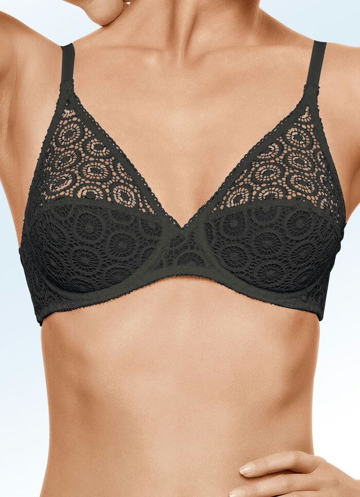 Chantelle Bügel-BH mit Stickereispitze im  Vorderteil SCHWARZ