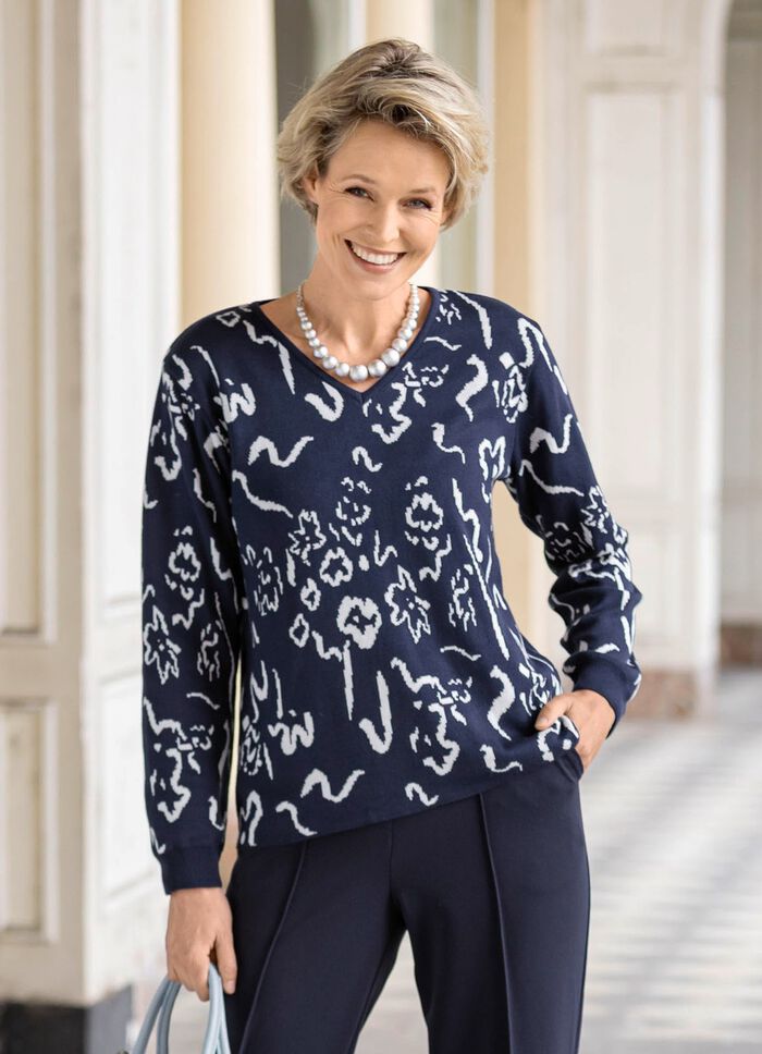 Pullover in Jacquard-Dessin 