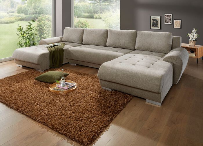 Polsterm&ouml;bel mit Bettfunktion und Bettkasten 