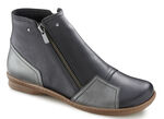 Gemini Stiefelette mit Zierreißverschluss SCHWARZ-GRAU