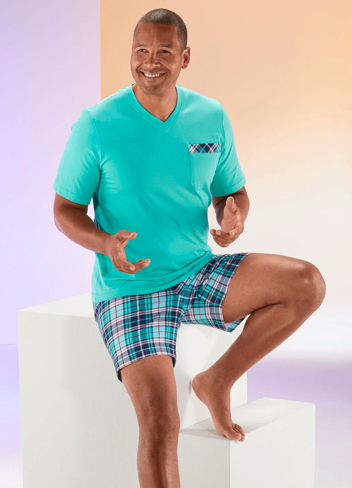 Comte Shorty mit V-Ausschnitt und Brusttasche 