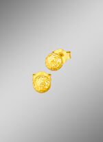 Vergoldete Ohrstecker mit facettierten Kugeln 