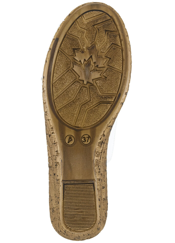 Gemini, schicke Damen-Sandaletten, Weite G, mit Gummizug WEISS