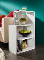 Beistelltisch, auch als B&uuml;cherregal nutzbar WEISS