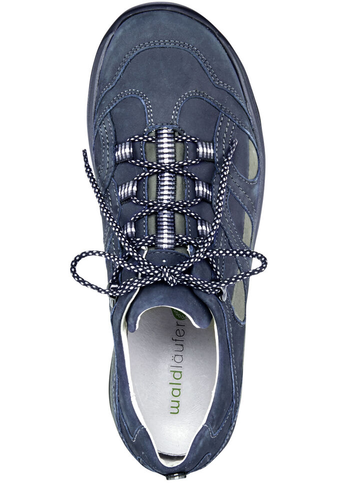 Waldläufer, sportliche Damen-Schnürschuhe, Weite H, mit herausnehmbarem Fussbett MARINE-GRAU