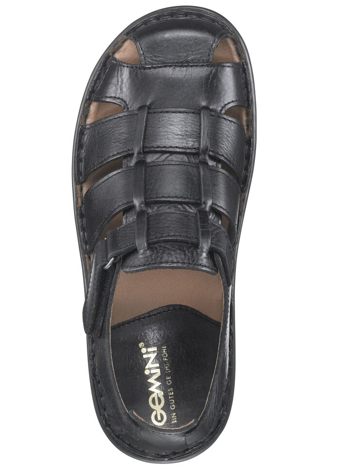 Gemini, klassische Herren-Sandalen, mit Klettverschluss SCHWARZ