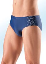 Naturana Badehose in Slipform mit platziertem Druckdessin 