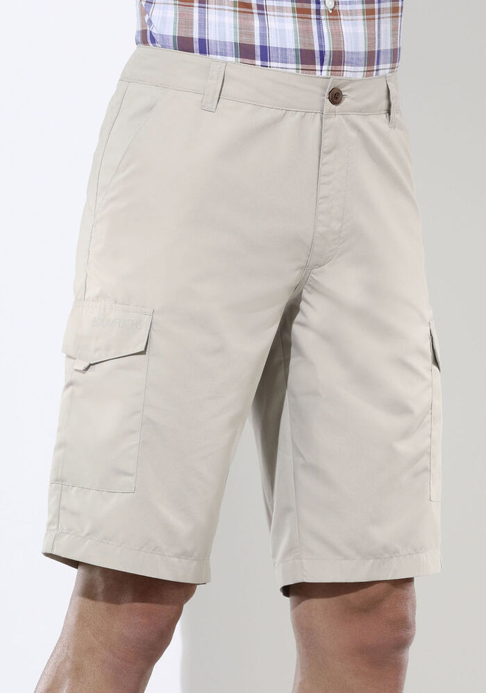 Bermudas mit Cargotaschen in 3 Farben BEIGE