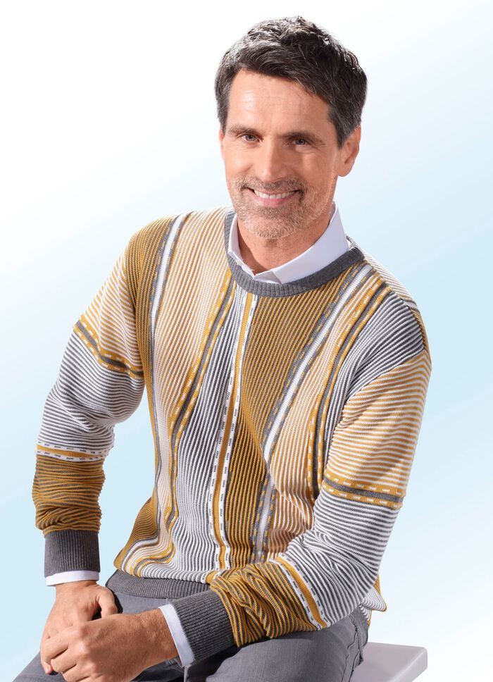 Rundhalspullover in 3 Farben MAISGELB