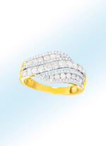 Damenring mit Brillanten und Diamanten 