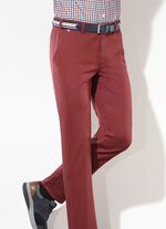 &laquo;Br&uuml;hl&raquo;-Hose mit G&uuml;rtel in 3 Farben DUNKELROT