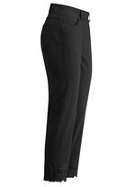 Hose mit floralen Lochstickereien 