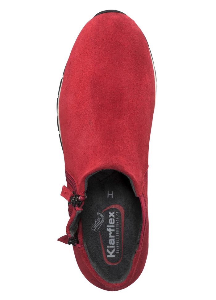 Bootie mit zwei Reissverschl&uuml;ssen ROT
