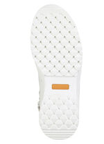 Schnür-Bootie aus genarbtem Rind-Nubukleder EISGRAU