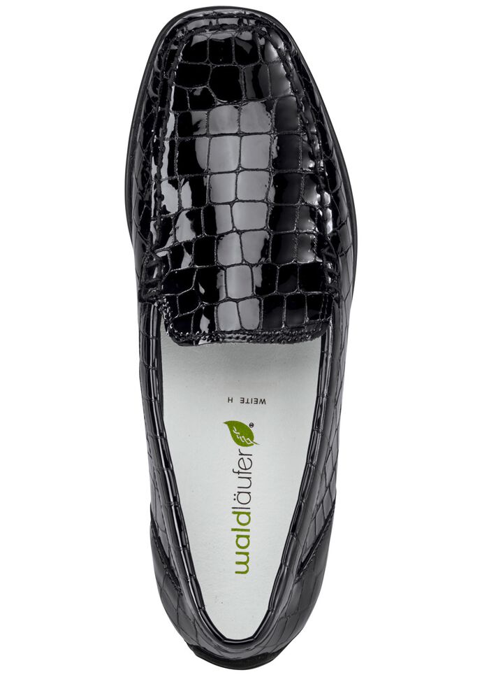 Waldl&auml;ufer, stilvolle Damen-Slipper, Weite H, mit herausnehmbarem Fussbett 