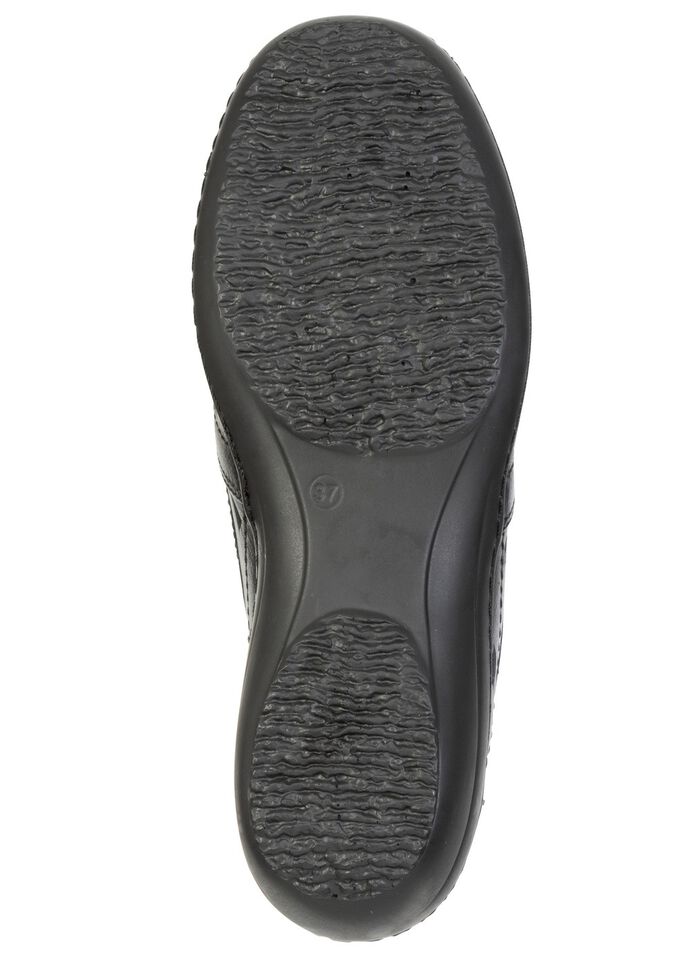 ELENA EDEN, bequeme Damen-Slipper, Weite H, mit herausnehmbarem Fussbett SCHWARZ