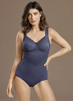 Sektfarbener Anita-Entlastungs-Body BLAUGRAU