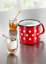 Milchtopf aus widerstandsf&auml;higem Stahl-Emaille 