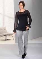 Exzellentes Shirt mit Chiffon-Verarbeitung 