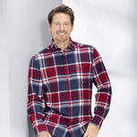 Kariertes Hemd von «King's Road» ROT-DUNKELBLAU