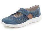 ELENA EDEN, sommerliche Damen-Spangenschuhe, Weite H, mit herausnehmbarem Fussbett JEANS
