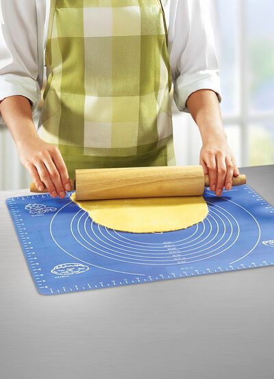 Zusammenrollbare Ausrollmatte mit Mass-Skala 